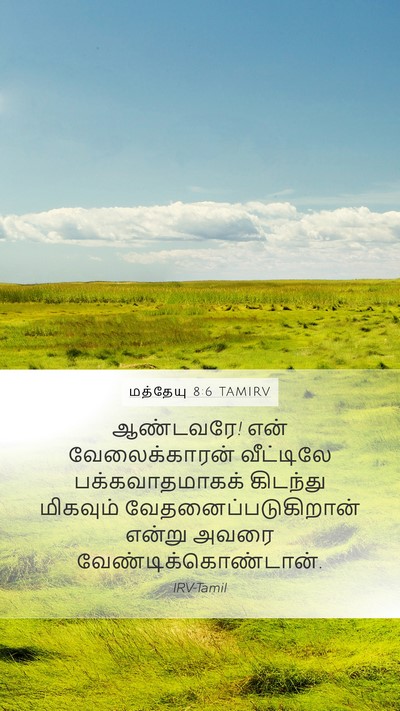 மத்தேயு 8:6 TAMIRV Bible Verse Image