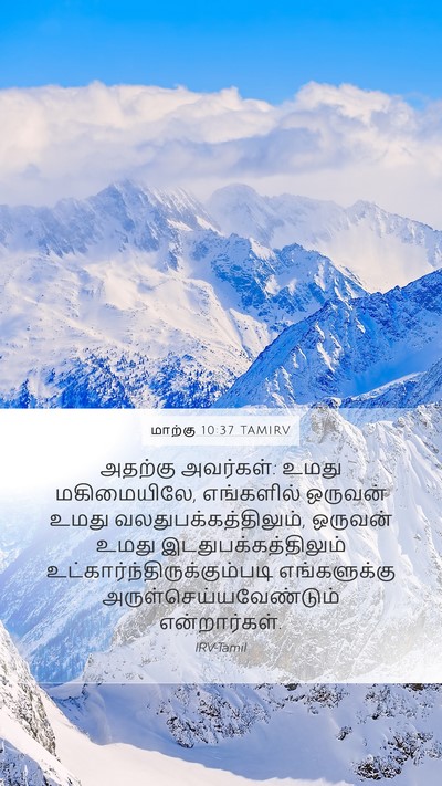 மாற்கு 10:37 TAMIRV Mobile Phone Wallpaper - அதற்கு அவர்கள்: - Mobile Bible Verse Wallpaper
