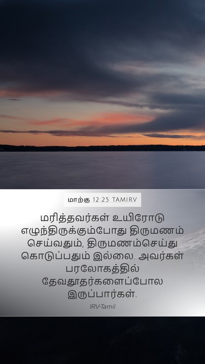 மாற்கு 12:25 TAMIRV Bible Verse Image