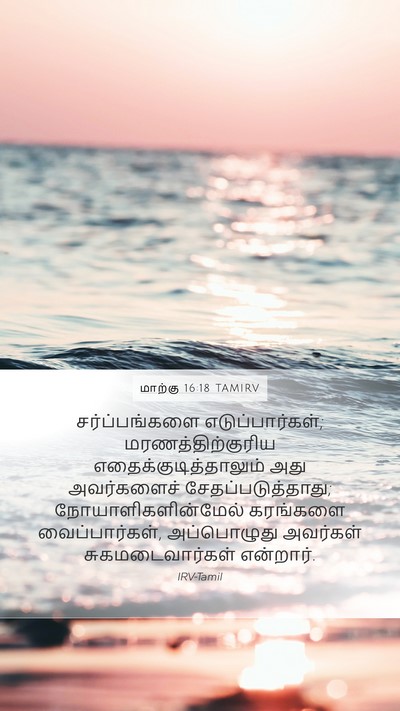 மாற்கு 16:18 TAMIRV Bible Verse Image