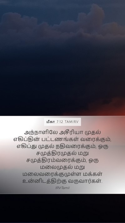 மீகா 7:12 TAMIRV Mobile Phone Wallpaper - அந்நாளிலே அசீரியா - Mobile Bible Verse Wallpaper
