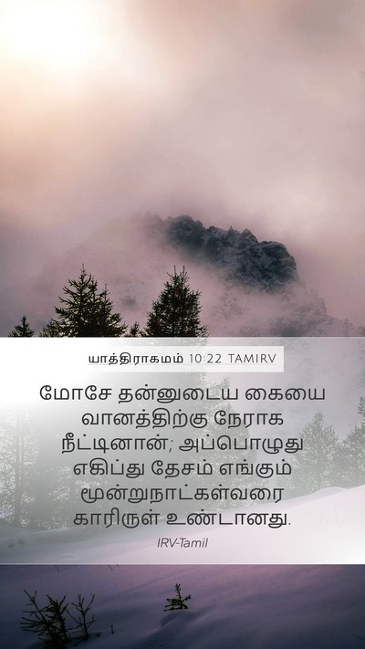 யாத்திராகமம் 10:22 TAMIRV Mobile Phone Wallpaper - மோசே தன்னுடைய - Mobile Bible Verse Wallpaper