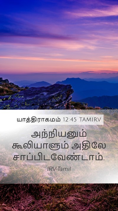 யாத்திராகமம் 12:45 TAMIRV Mobile Phone Wallpaper - அந்நியனும் - Mobile Bible Verse Wallpaper