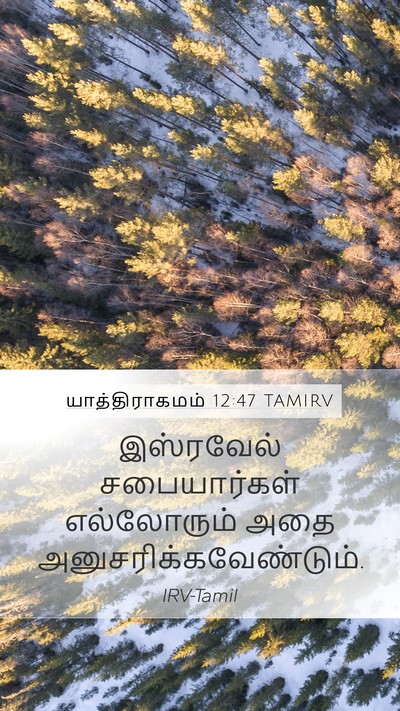 யாத்திராகமம் 12:47 TAMIRV Mobile Phone Wallpaper - இஸ்ரவேல் - Mobile Bible Verse Wallpaper
