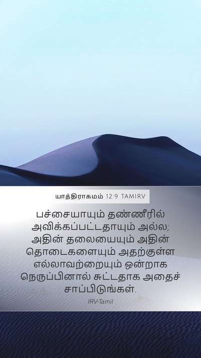 யாத்திராகமம் 12:9 TAMIRV Mobile Phone Wallpaper - பச்சையாயும் - Mobile Bible Verse Wallpaper