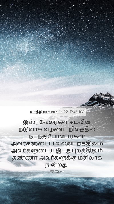 யாத்திராகமம் 14:22 TAMIRV Bible Verse Image