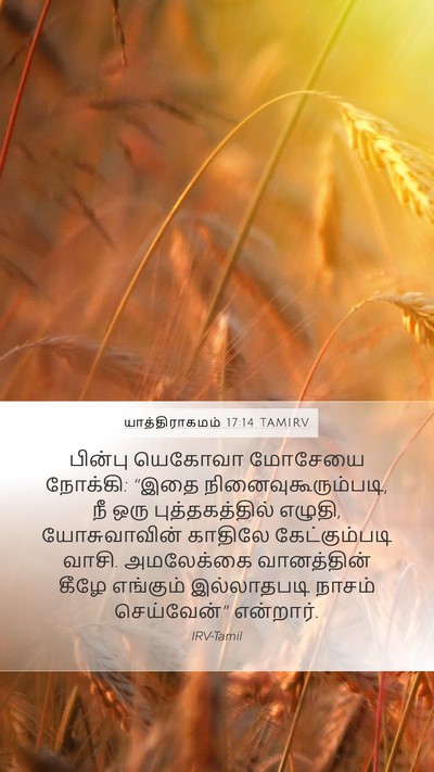 யாத்திராகமம் 17:14 TAMIRV Bible Verse Image