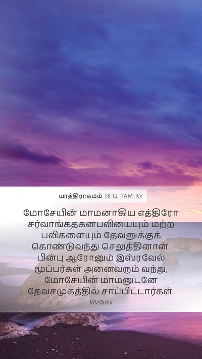 யாத்திராகமம் 18:12 TAMIRV Bible Verse Image