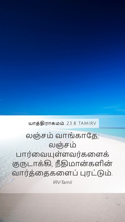 யாத்திராகமம் 23:8 TAMIRV Bible Verse Image