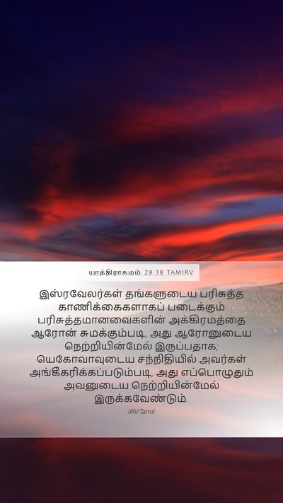 யாத்திராகமம் 28:38 TAMIRV Bible Verse Image