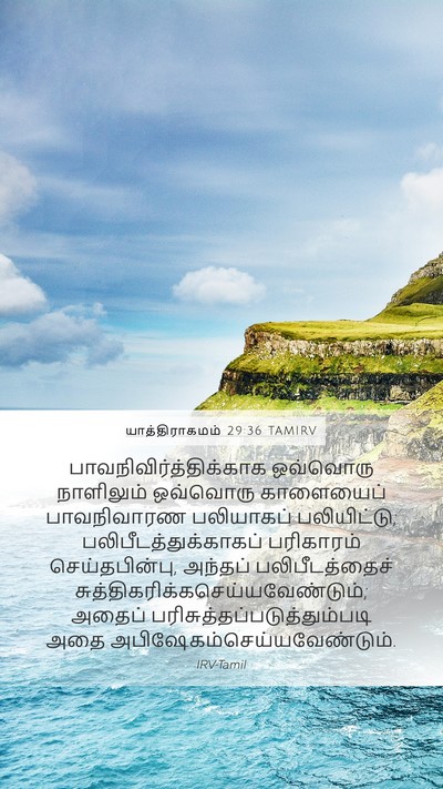 யாத்திராகமம் 29:36 TAMIRV Mobile Phone Wallpaper -  - Mobile Bible Verse Wallpaper