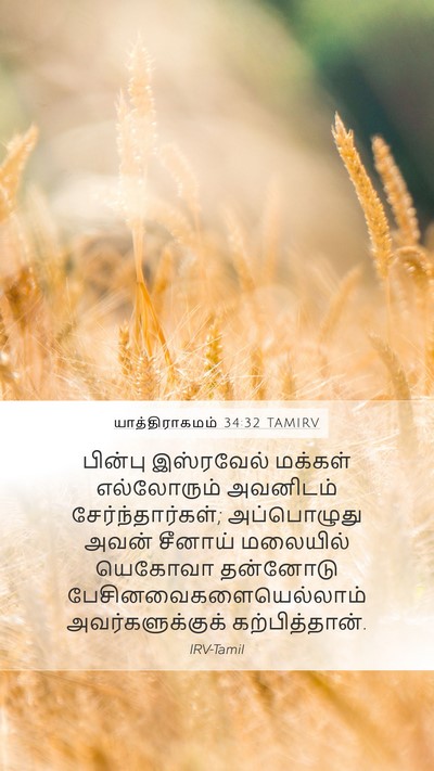 யாத்திராகமம் 34:32 TAMIRV Bible Verse Image