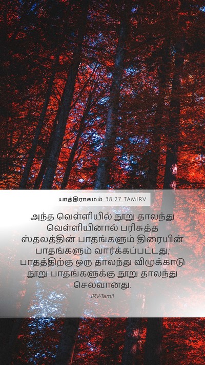 யாத்திராகமம் 38:27 TAMIRV Bible Verse Image