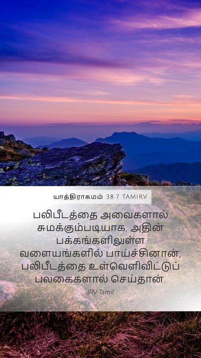 யாத்திராகமம் 38:7 TAMIRV Mobile Phone Wallpaper - பலிபீடத்தை - Mobile Bible Verse Wallpaper