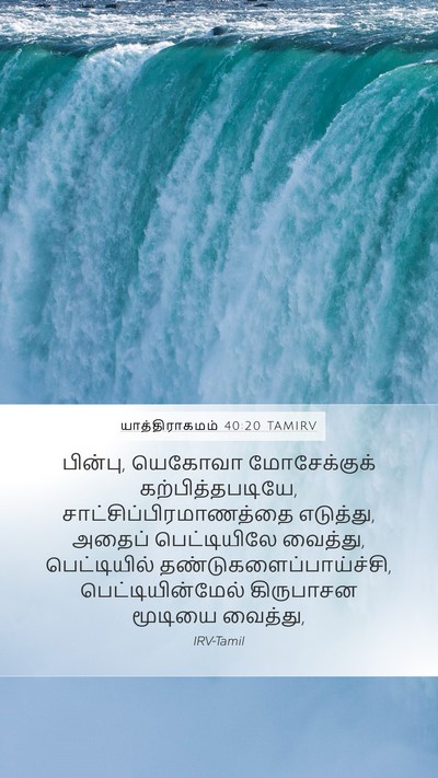 யாத்திராகமம் 40:20 TAMIRV Bible Verse Image