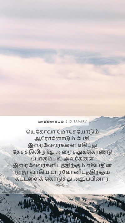 யாத்திராகமம் 6:13 TAMIRV Mobile Phone Wallpaper - யெகோவா மோசேயோடும் - Mobile Bible Verse Wallpaper
