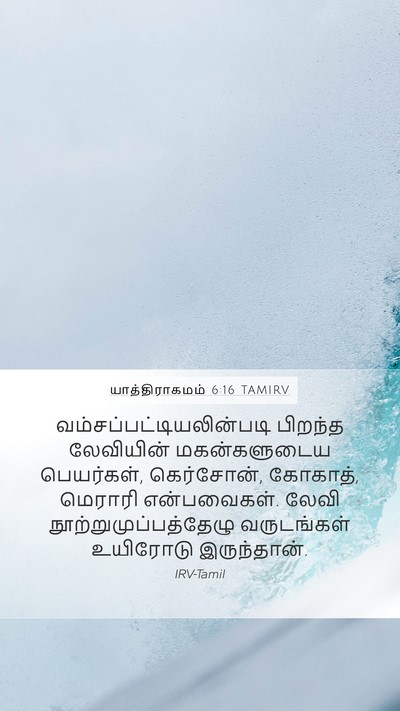 யாத்திராகமம் 6:16 TAMIRV Bible Verse Image