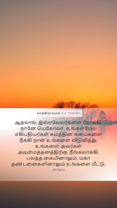 யாத்திராகமம் 6:6 TAMIRV Bible Verse Image