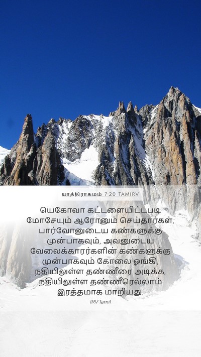 யாத்திராகமம் 7:20 TAMIRV Mobile Phone Wallpaper - யெகோவா - Mobile Bible Verse Wallpaper
