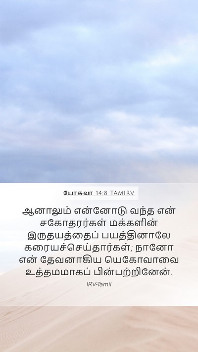 யோசுவா 14:8 TAMIRV Bible Verse Image