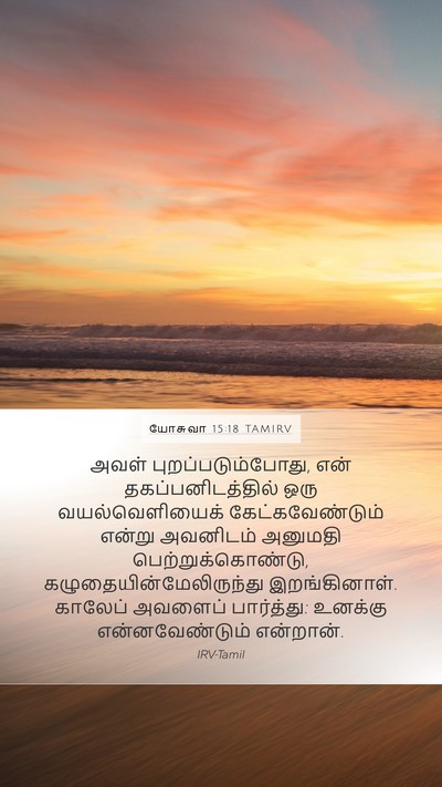 யோசுவா 15:18 TAMIRV Mobile Phone Wallpaper - அவள் - Mobile Bible Verse Wallpaper