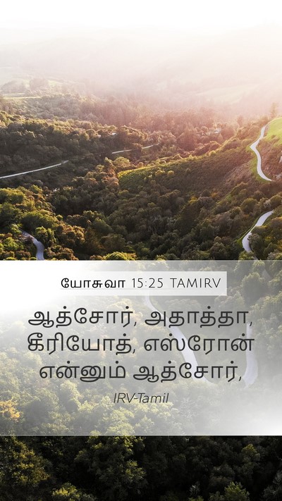 யோசுவா 15:25 TAMIRV Mobile Phone Wallpaper - ஆத்சோர், அதாத்தா, - Mobile Bible Verse Wallpaper