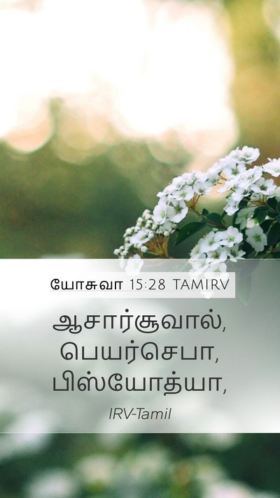 யோசுவா 15:28 TAMIRV Bible Verse Image