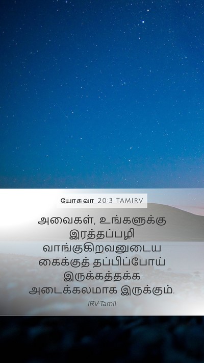 யோசுவா 20:3 TAMIRV Mobile Phone Wallpaper - அவைகள், - Mobile Bible Verse Wallpaper
