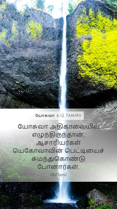 யோசுவா 6:12 TAMIRV Mobile Phone Wallpaper - யோசுவா - Mobile Bible Verse Wallpaper