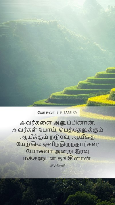 யோசுவா 8:9 TAMIRV Mobile Phone Wallpaper - அவர்களை - Mobile Bible Verse Wallpaper