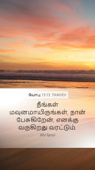 யோபு 13:13 TAMIRV Bible Verse Image