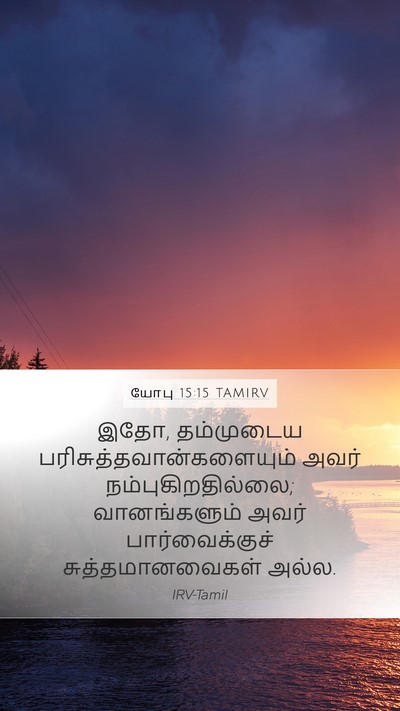 யோபு 15:15 TAMIRV Bible Verse Image