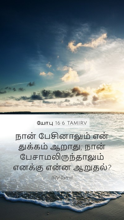 யோபு 16:6 TAMIRV Mobile Phone Wallpaper - நான் பேசினாலும் - Mobile Bible Verse Wallpaper