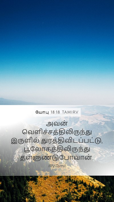 யோபு 18:18 TAMIRV Bible Verse Image