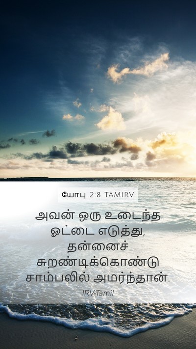 யோபு 2:8 TAMIRV Bible Verse Image