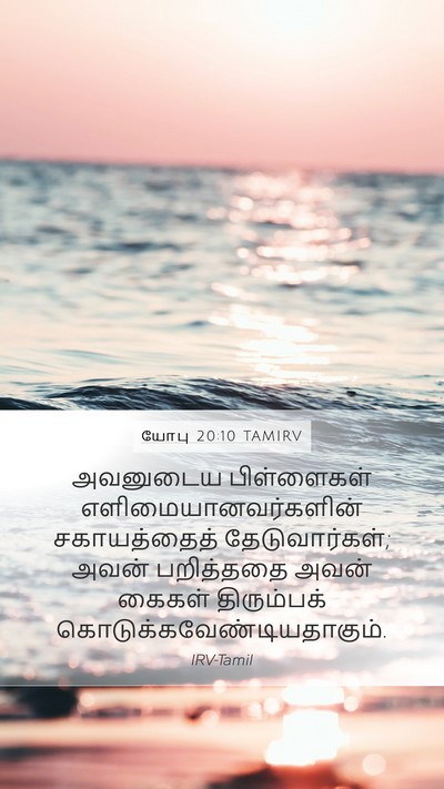 யோபு 20:10 TAMIRV Bible Verse Image