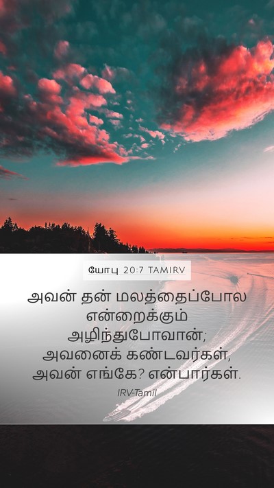 யோபு 20:7 TAMIRV Bible Verse Image