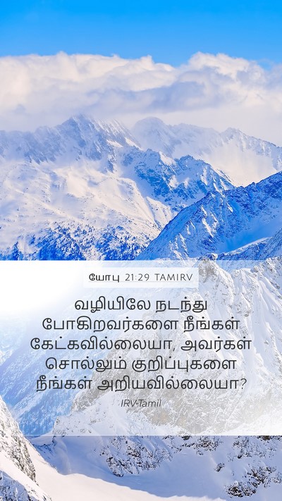 யோபு 21:29 TAMIRV Mobile Phone Wallpaper - வழியிலே நடந்து - Mobile Bible Verse Wallpaper