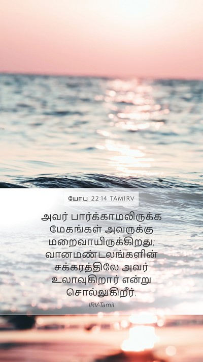 யோபு 22:14 TAMIRV Bible Verse Image