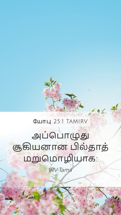 யோபு 25:1 TAMIRV Mobile Phone Wallpaper - அப்பொழுது - Mobile Bible Verse Wallpaper