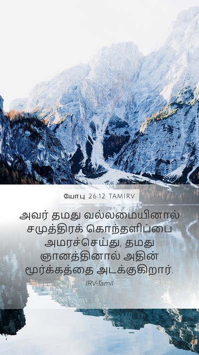 யோபு 26:12 TAMIRV Bible Verse Image