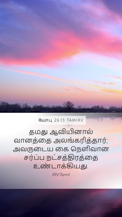 யோபு 26:13 TAMIRV Bible Verse Image