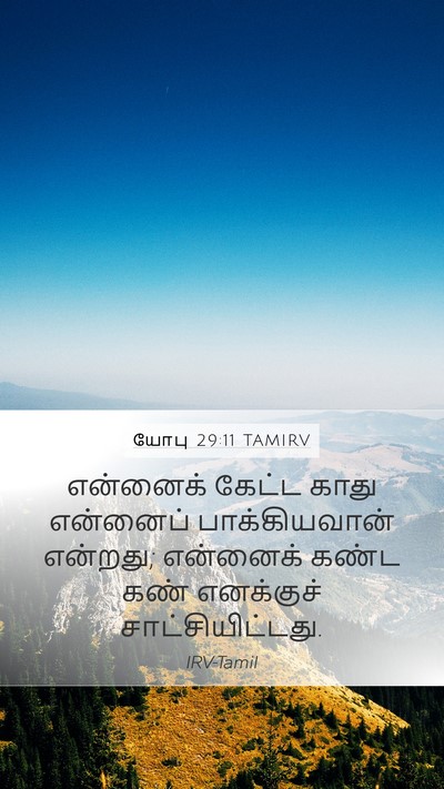யோபு 29:11 TAMIRV Mobile Phone Wallpaper - என்னைக் கேட்ட - Mobile Bible Verse Wallpaper