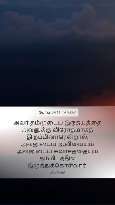 யோபு 34:14 TAMIRV Bible Verse Image