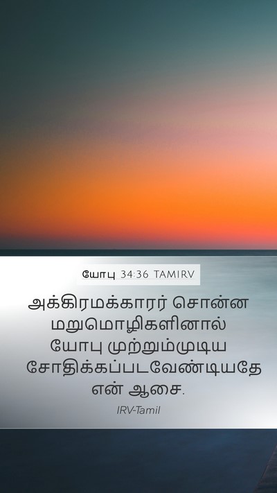 யோபு 34:36 TAMIRV Bible Verse Image