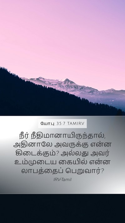 யோபு 35:7 TAMIRV Bible Verse Image