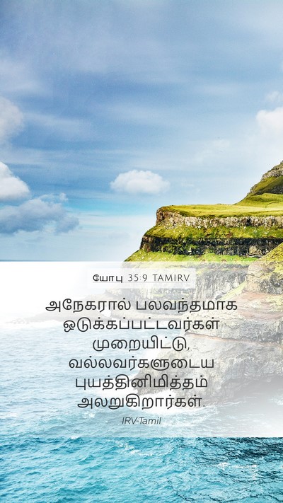 யோபு 35:9 TAMIRV Mobile Phone Wallpaper - அநேகரால் - Mobile Bible Verse Wallpaper
