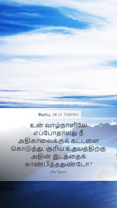 யோபு 38:13 TAMIRV Bible Verse Image