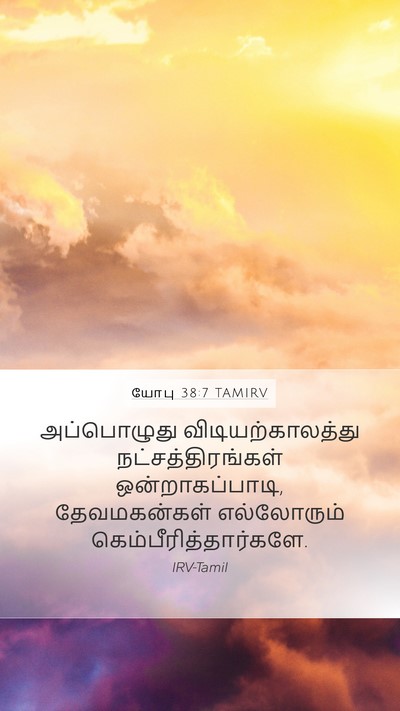 யோபு 38:7 TAMIRV Bible Verse Image
