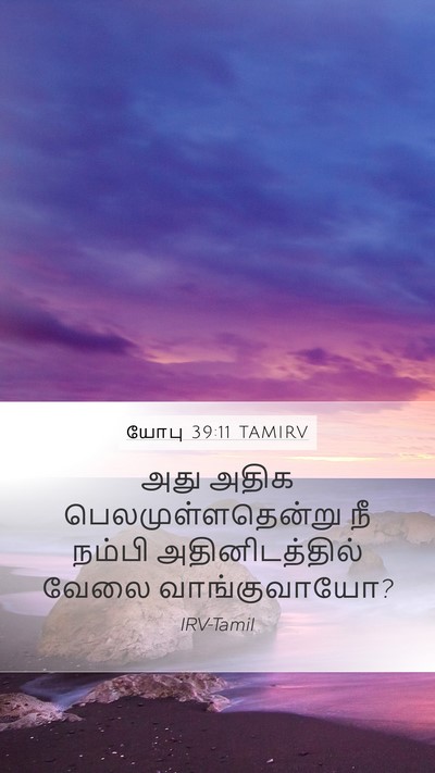 யோபு 39:11 TAMIRV Mobile Phone Wallpaper - அது அதிக - Mobile Bible Verse Wallpaper